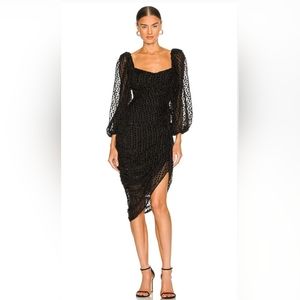 ASTR The Label Athens Dress, Size XS, Color Black Burnout